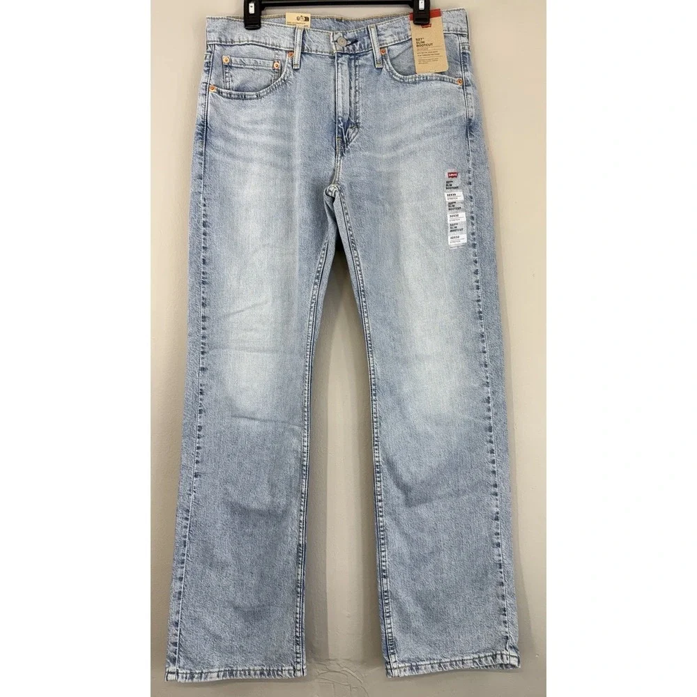 Levi's 527 Slim Bootcut Jeans Men's Tagged 32x32 Light Wash Blue Denim NWT